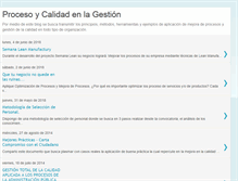 Tablet Screenshot of procesoycalidad.blogspot.com