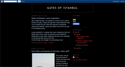 Desktop Screenshot of gatesofistanbul.blogspot.com