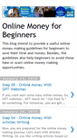 Mobile Screenshot of onlinemoney4beginners.blogspot.com