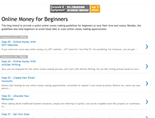 Tablet Screenshot of onlinemoney4beginners.blogspot.com