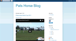 Desktop Screenshot of patshorseblog.blogspot.com