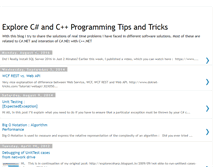 Tablet Screenshot of explorecsharp.blogspot.com