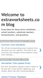 Mobile Screenshot of extraworksheets.blogspot.com