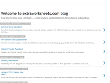Tablet Screenshot of extraworksheets.blogspot.com