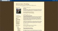 Desktop Screenshot of bethandjohnswedding.blogspot.com