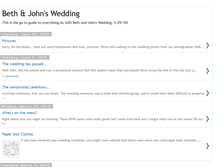Tablet Screenshot of bethandjohnswedding.blogspot.com