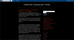 Desktop Screenshot of cemeterygenealogynews.blogspot.com