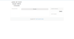 Desktop Screenshot of andifyouhadtwocoats.blogspot.com