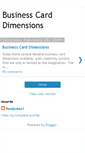 Mobile Screenshot of business-card-dimensions.blogspot.com