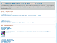 Tablet Screenshot of educacionpreescolarunasucre.blogspot.com