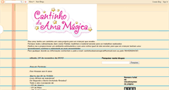 Desktop Screenshot of cantinhodaamamgica.blogspot.com