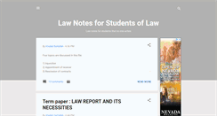 Desktop Screenshot of notes-law.blogspot.com