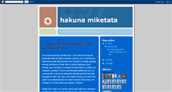 Desktop Screenshot of hakunamiketata.blogspot.com