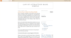 Desktop Screenshot of law-of-attraction-made-simple.blogspot.com