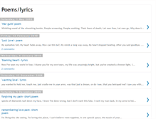 Tablet Screenshot of krissi-poems-lyrics.blogspot.com