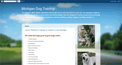 Desktop Screenshot of michigandogtraining.blogspot.com