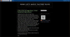 Desktop Screenshot of hankleesmagicfactory.blogspot.com