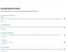 Tablet Screenshot of canadiancomment.blogspot.com