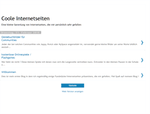 Tablet Screenshot of coole-internetseiten.blogspot.com