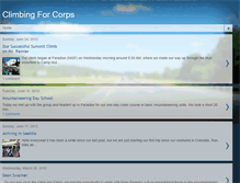 Tablet Screenshot of climbingforcorps.blogspot.com
