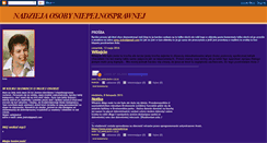 Desktop Screenshot of niepelnosprawnaania.blogspot.com