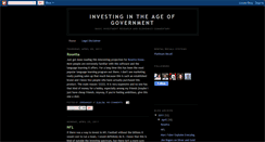 Desktop Screenshot of investingintheageofgovernment.blogspot.com