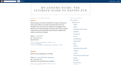 Desktop Screenshot of myleisureguide.blogspot.com