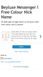 Mobile Screenshot of beyluxefreecolournickname.blogspot.com