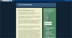 Desktop Screenshot of dontunderestimate.blogspot.com