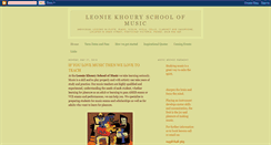 Desktop Screenshot of leoniekhouryschoolofmusic.blogspot.com