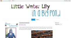 Desktop Screenshot of littlewaterlily.blogspot.com