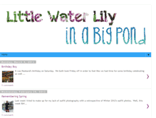 Tablet Screenshot of littlewaterlily.blogspot.com