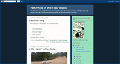 Desktop Screenshot of fatherhoodin3.blogspot.com