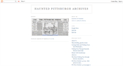 Desktop Screenshot of hauntedpgh.blogspot.com