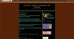Desktop Screenshot of cloudywithachanceofchaos.blogspot.com