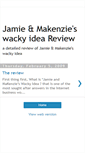 Mobile Screenshot of jamieandmakenzieswackyideareview.blogspot.com