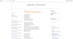 Desktop Screenshot of nakedcricket.blogspot.com