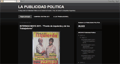 Desktop Screenshot of lapublicidadpolitica.blogspot.com