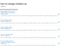 Tablet Screenshot of howtochangewindowsxp.blogspot.com