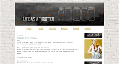 Desktop Screenshot of lifeasathrifter.blogspot.com