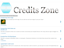 Tablet Screenshot of creditszone.blogspot.com