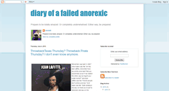 Desktop Screenshot of diaryofafailedanorexic.blogspot.com