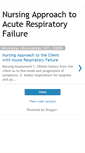 Mobile Screenshot of nursingapproachacuterespiratory.blogspot.com