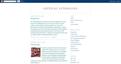 Desktop Screenshot of critical-literacies.blogspot.com