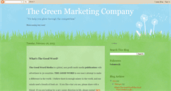 Desktop Screenshot of greenmarketingcompany.blogspot.com
