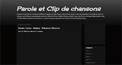 Desktop Screenshot of parole-chansons.blogspot.com