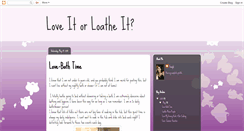 Desktop Screenshot of loveitorloatheit.blogspot.com