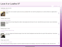 Tablet Screenshot of loveitorloatheit.blogspot.com