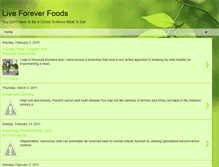 Tablet Screenshot of liveforeverfoods.blogspot.com