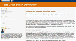 Desktop Screenshot of greatindiandemocracy.blogspot.com